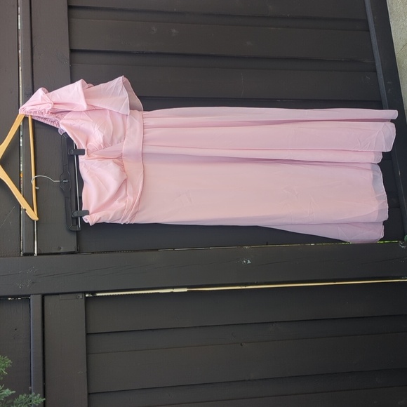 Elegant Pink One Shoulder Party Wedding Fancy Dress - Size 2X NWT - Picture 1 of 8